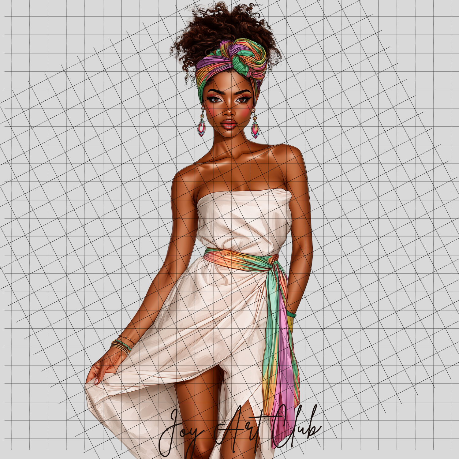 JAC - Black Woman Art- Clipart Bundle PLR / DFY - #More Rainbow