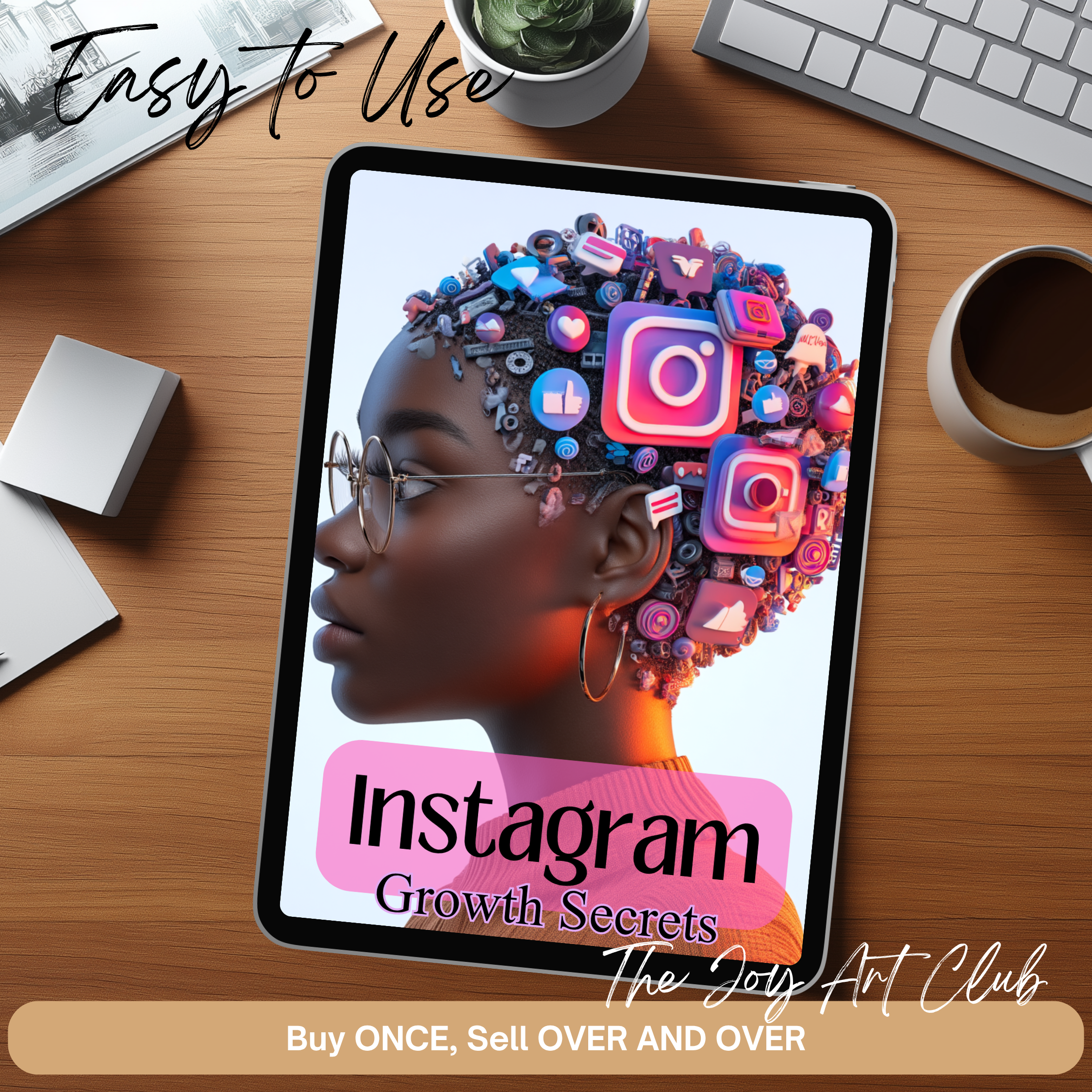 JAC - PLR  / DFY Ebook - 100% Editable - #Instagram Growth Secrets