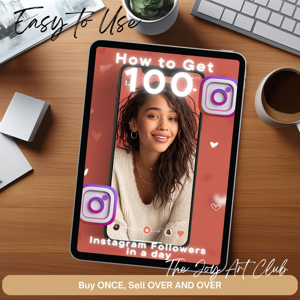JAC - PLR  / DFY Ebook - 100% Editable - #100 Instagram Followers in A Day