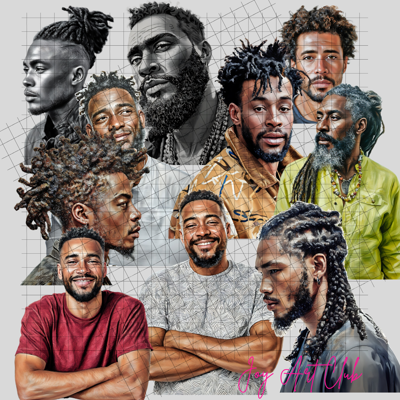 JAC - Black Man Art- Clipart Bundle PLR / DFY - #Cool Gents