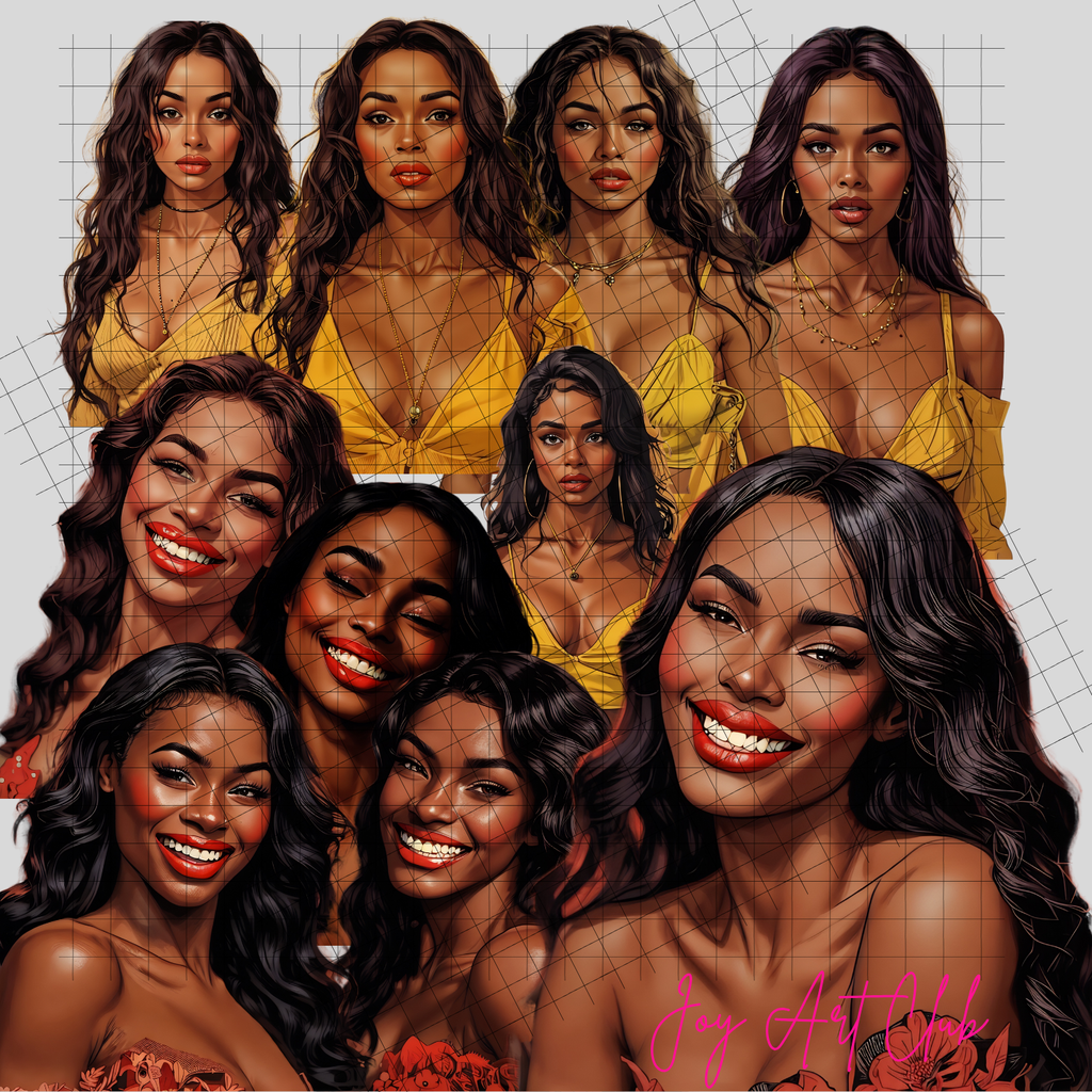 JAC - Black Woman Art - Clipart Bundle PLR / DFY - #Sassy Sis