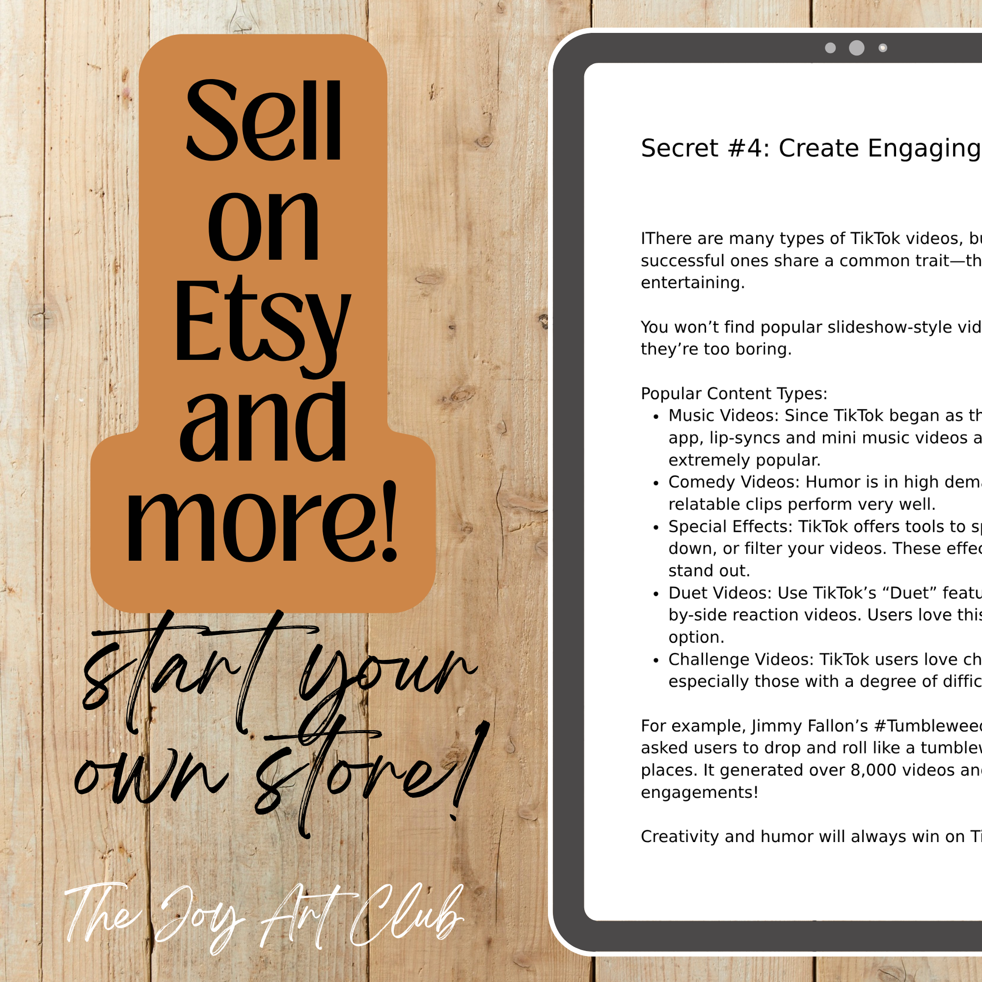 JAC - PLR  / DFY Ebook - 100% Editable - #8 Secrets to Marketing Success with Tik Tok