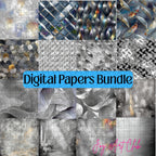 JAC - Standard Bundle Digital Papers - #Sophisticated Silver