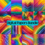 JAC - Standard Bundle Digital Papers Set - #Rainbow Babies