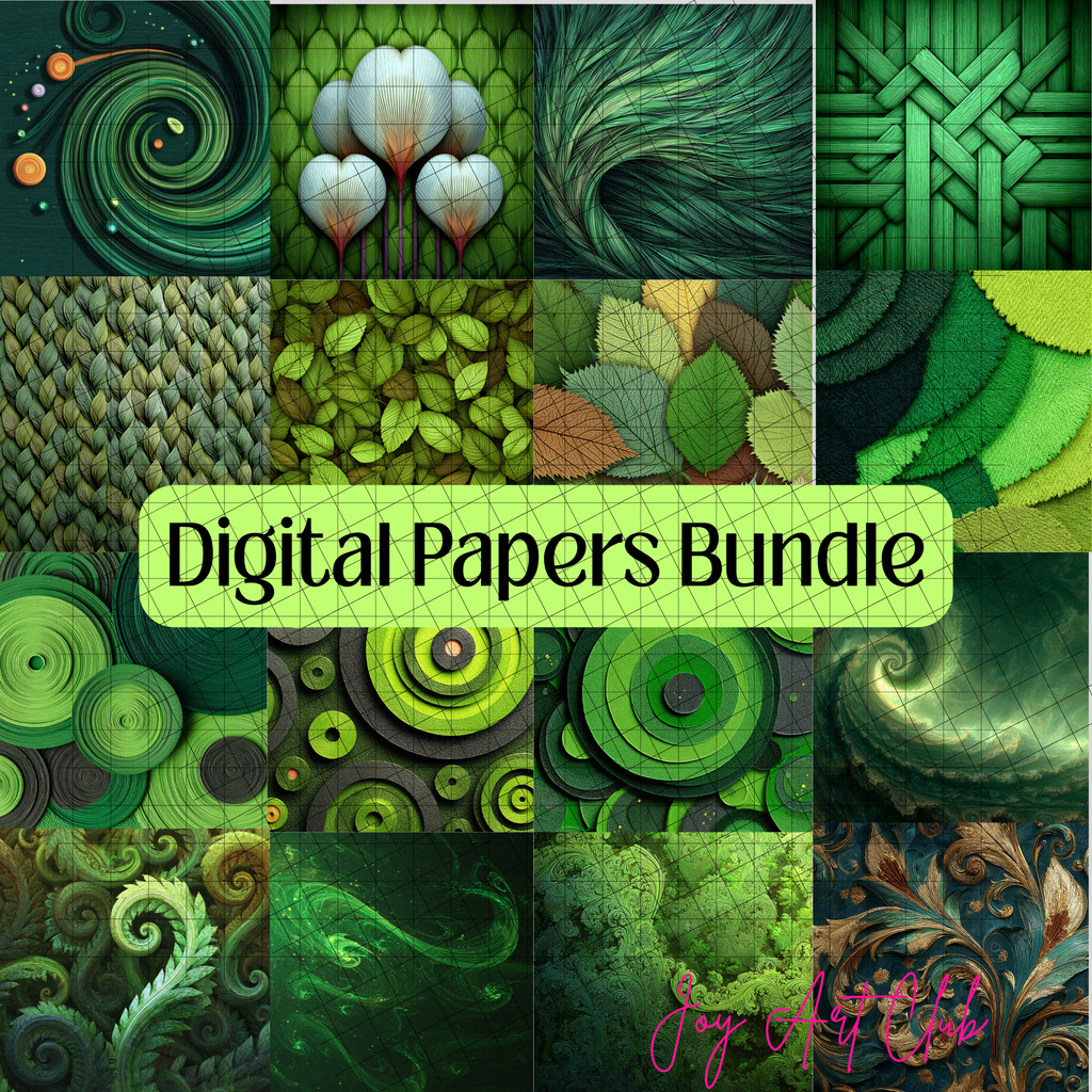 JAC - Standard Bundle Digital Papers Set - #Green Lantern Papers