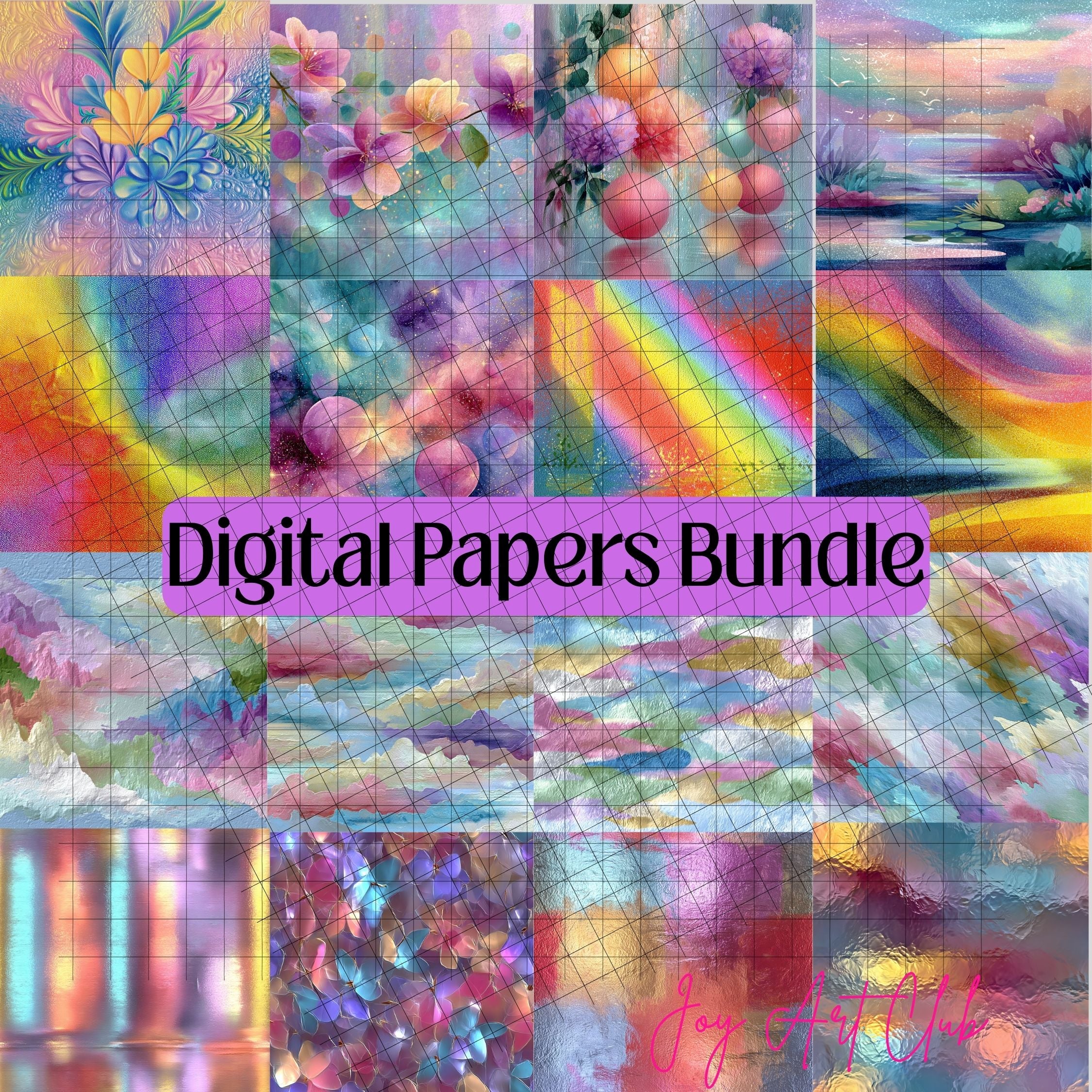 JAC -Standard Bundle Digital Papers - #Metalic Make
