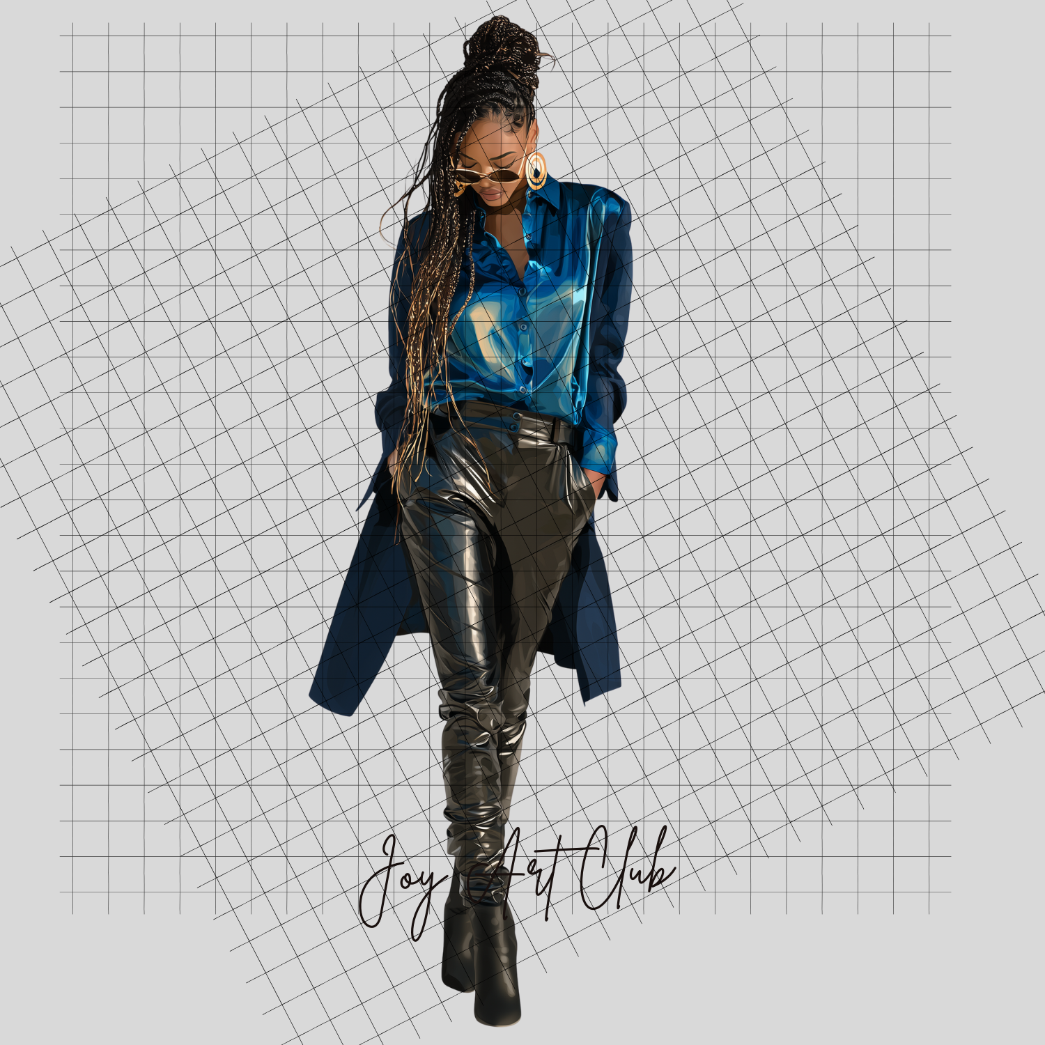 JAC - Black Woman Art- Clipart Bundle PLR / DFY - #Runway Chics