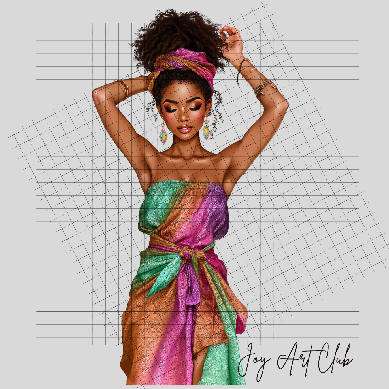 JAC - Black Woman Art - Clipart Bundle PLR / DFY - #Easy Breezy