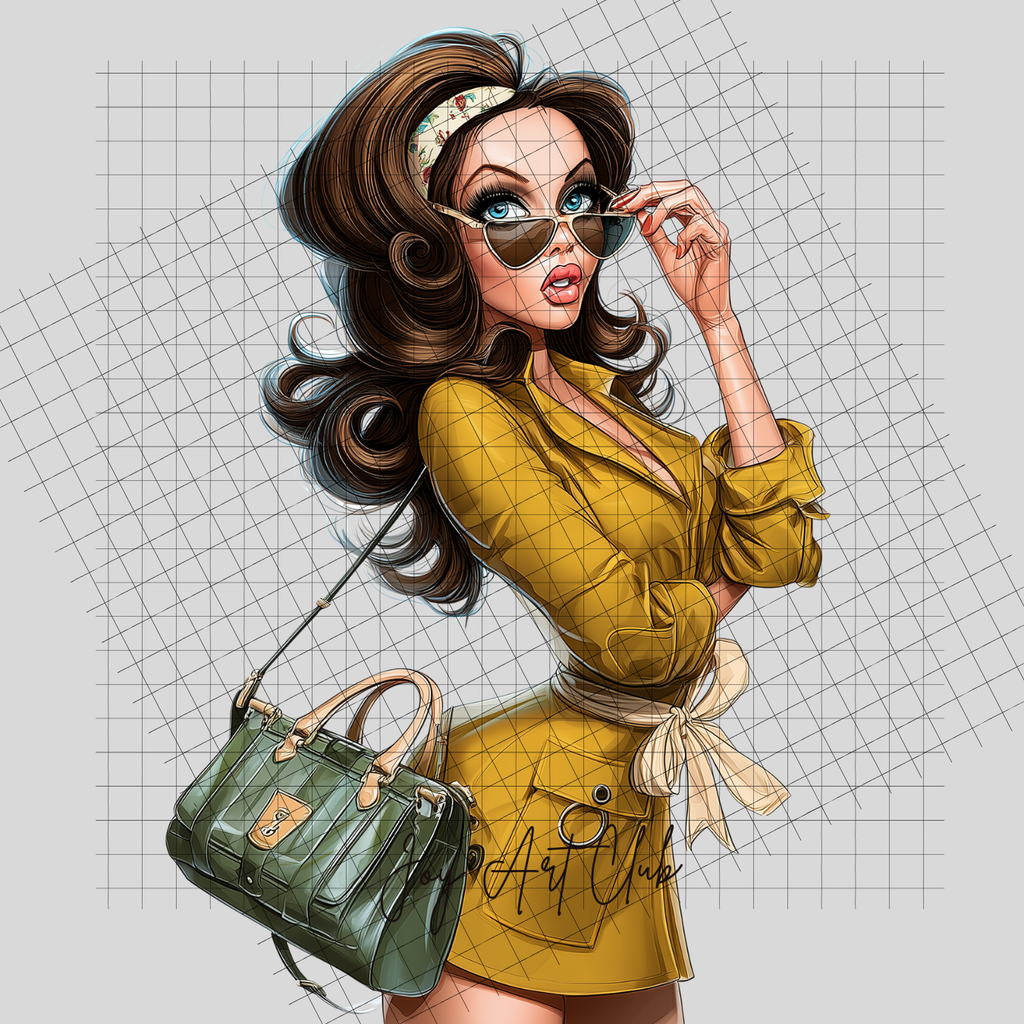 JAC - European Woman Art- Clipart Bundle PLR / DFY - #Blond Bombshell