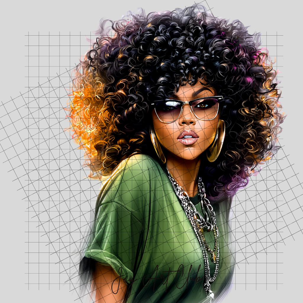 JAC - Black Woman Art- Clipart Bundle PLR / DFY - #Mixed Emotions