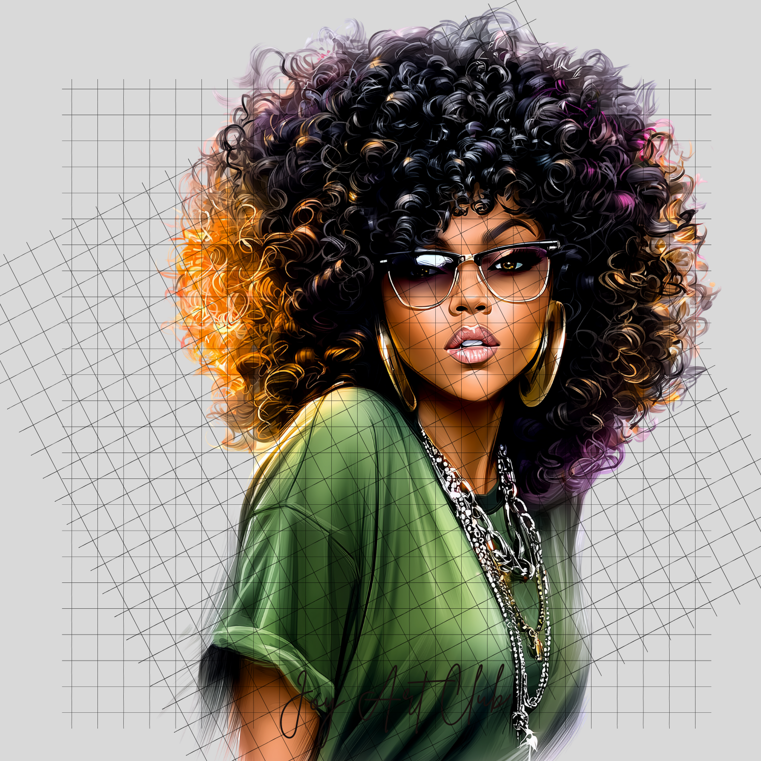 JAC - Black Woman Art- Clipart Bundle PLR / DFY - #Mixed Emotions