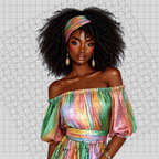 Digital products to sell on Etsy, PLR Clipart, Black woman girl clipart, PNG clipart

