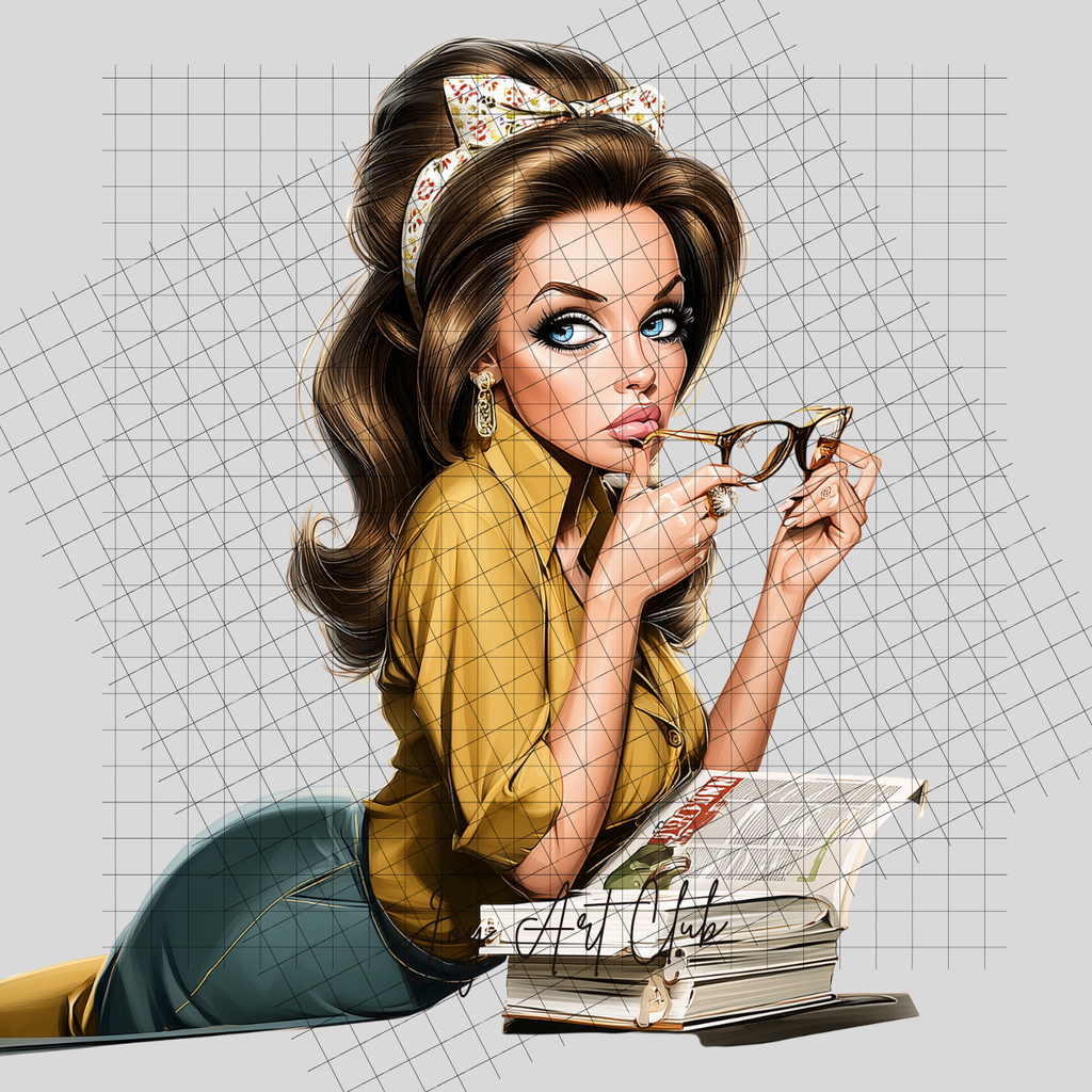 JAC - European Woman Art- Clipart Bundle PLR / DFY - #Blond Bombshell