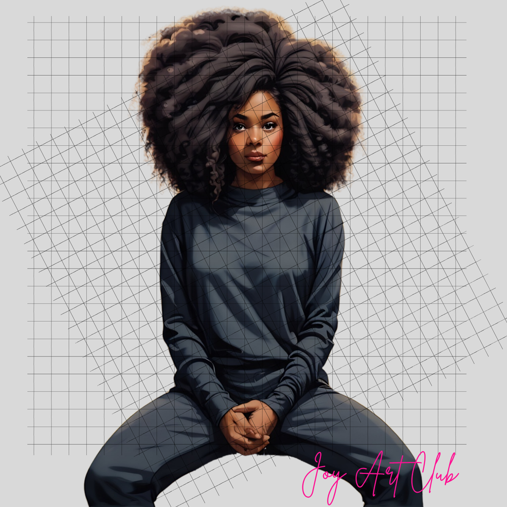 JAC - Black Woman Art - Clipart Bundle PLR / DFY - #My Journey