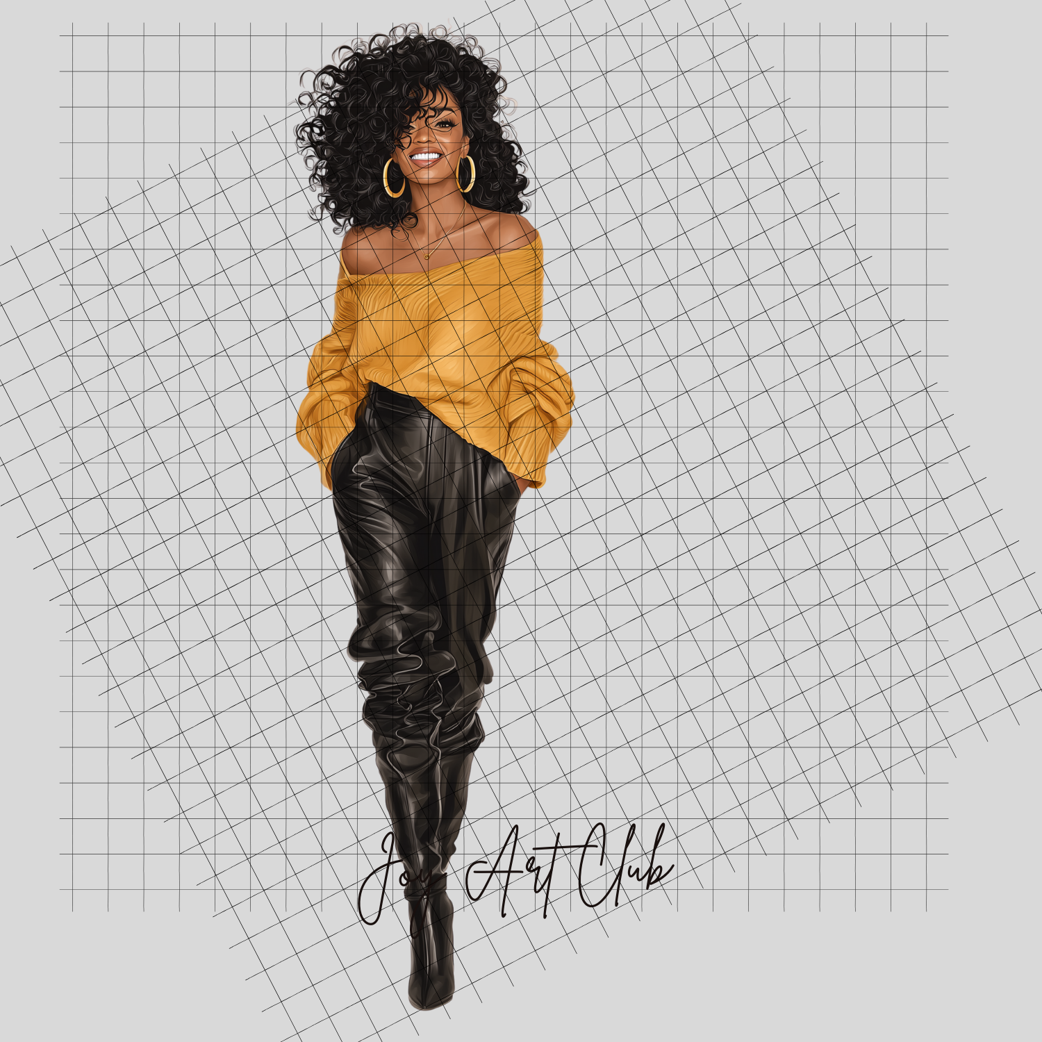 JAC - Black Woman Art- Clipart Bundle PLR / DFY - #Runway Chics