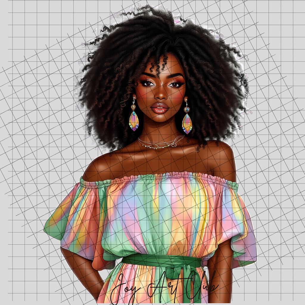 JAC - Black Woman Art- Clipart Bundle PLR / DFY - #More Rainbow