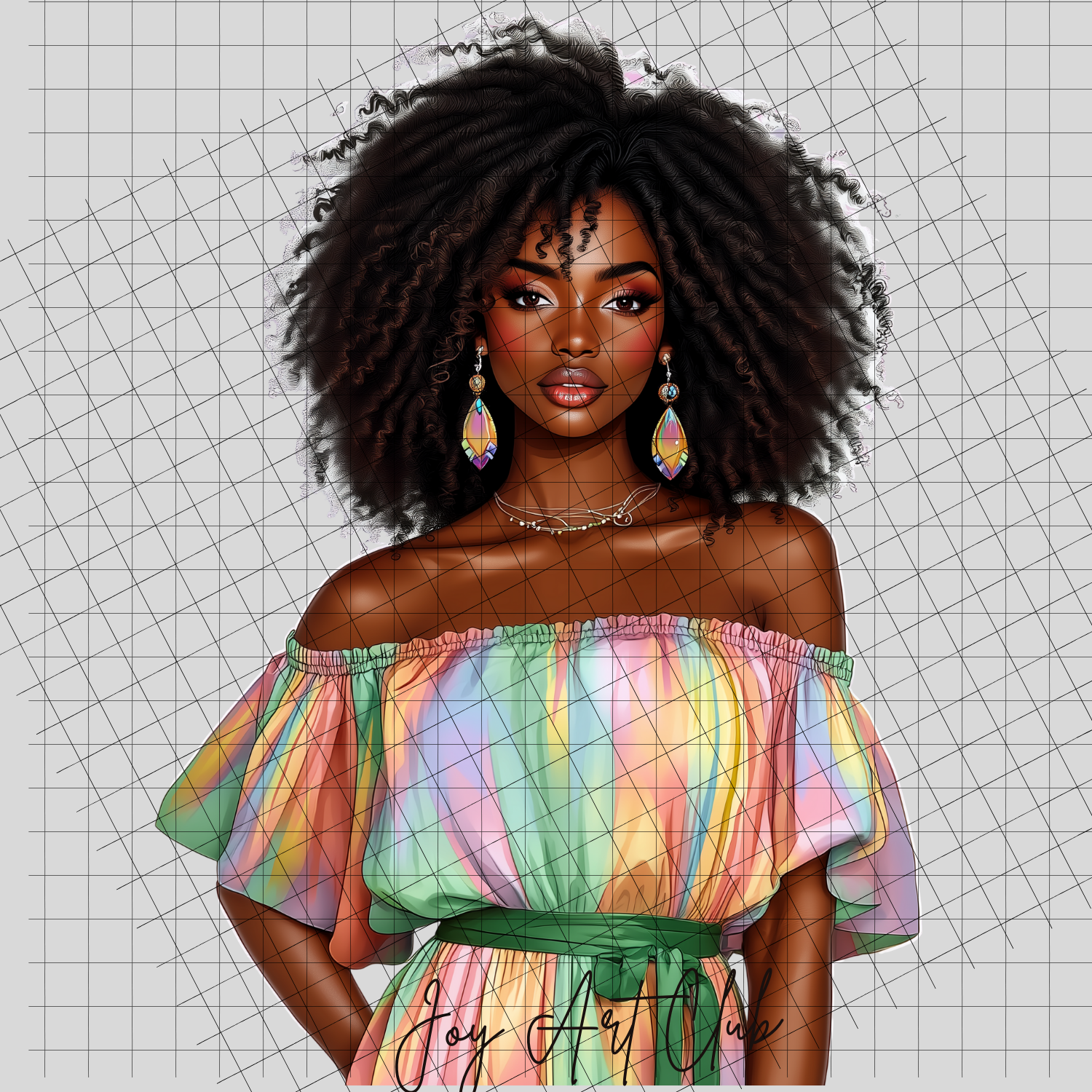 JAC - Black Woman Art- Clipart Bundle PLR / DFY - #More Rainbow