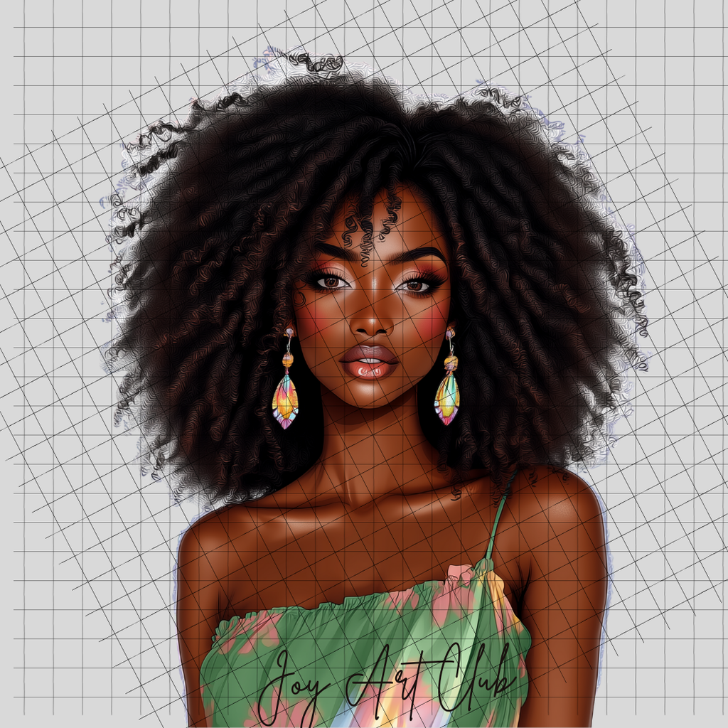 JAC - Black Woman Art - Clipart Bundle PLR / DFY - #Rainbow Fun upd