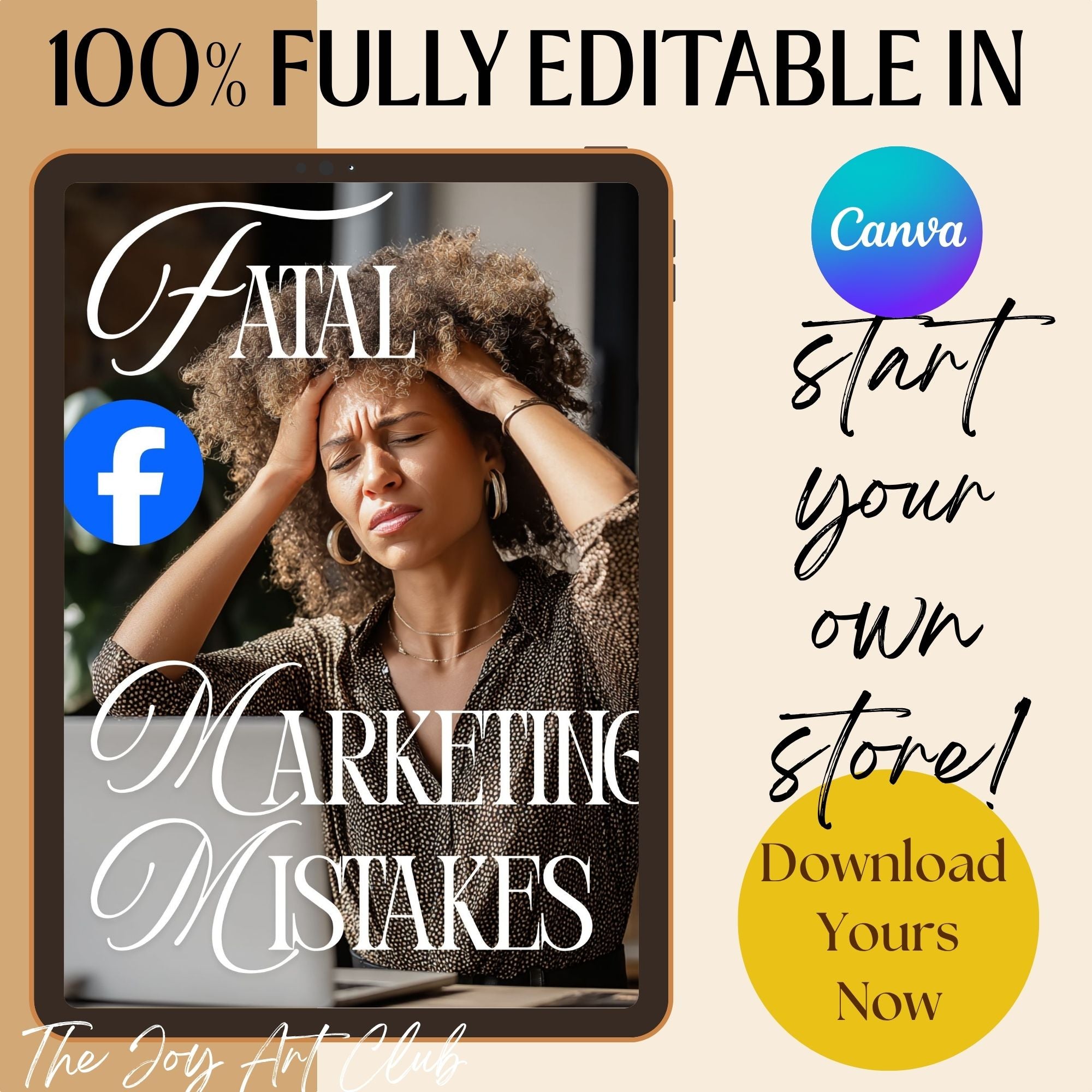 JAC - PLR  / DFY Ebook - 100% Editable - #Fatal Facebook Marketing Mistakes