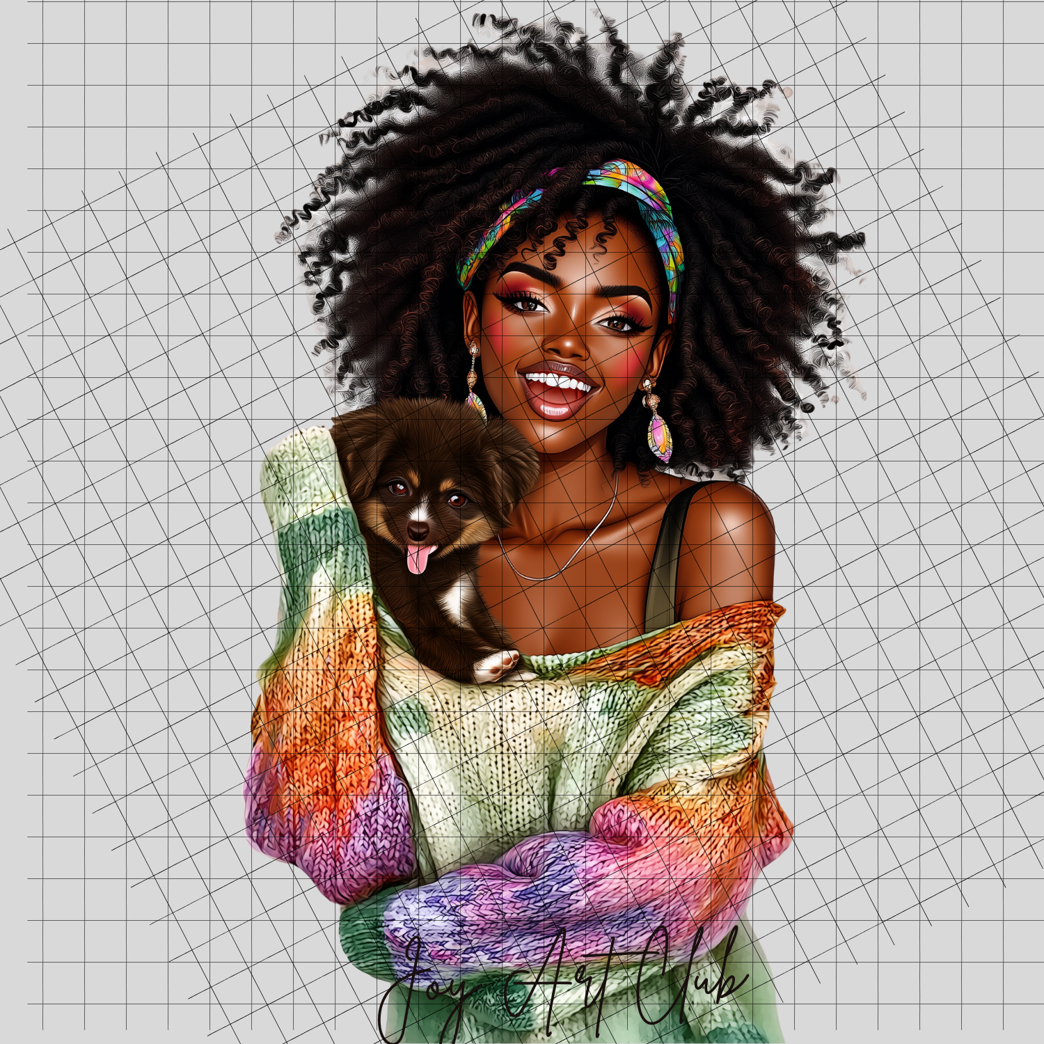 JAC - Black Woman Art- Clipart Bundle PLR / DFY - #More Rainbow