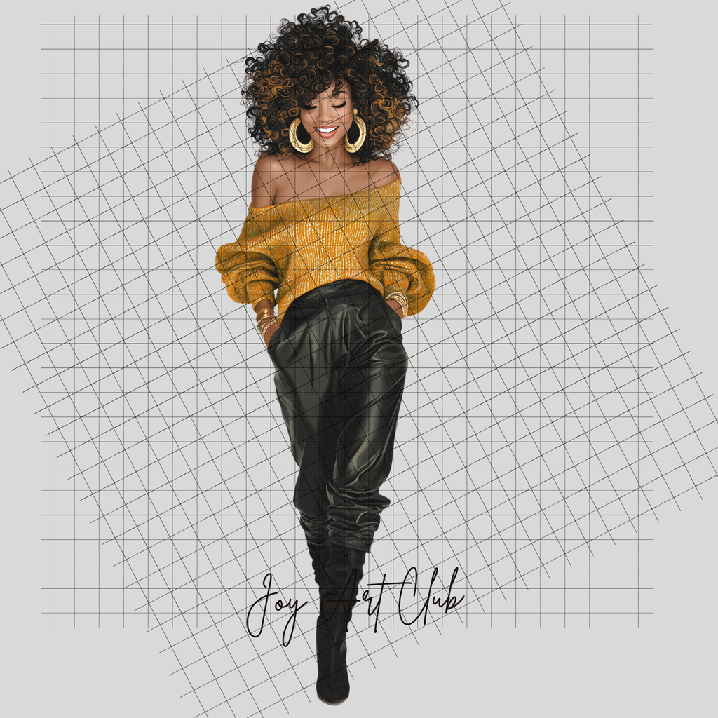 JAC - Black Woman Art- Clipart Bundle PLR / DFY - #Runway Chics