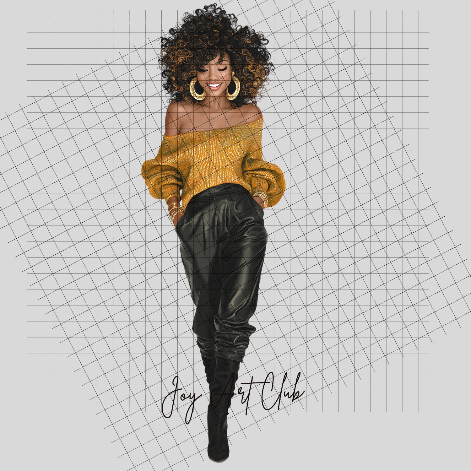 JAC - Black Woman Art- Clipart Bundle PLR / DFY - #Runway Chics