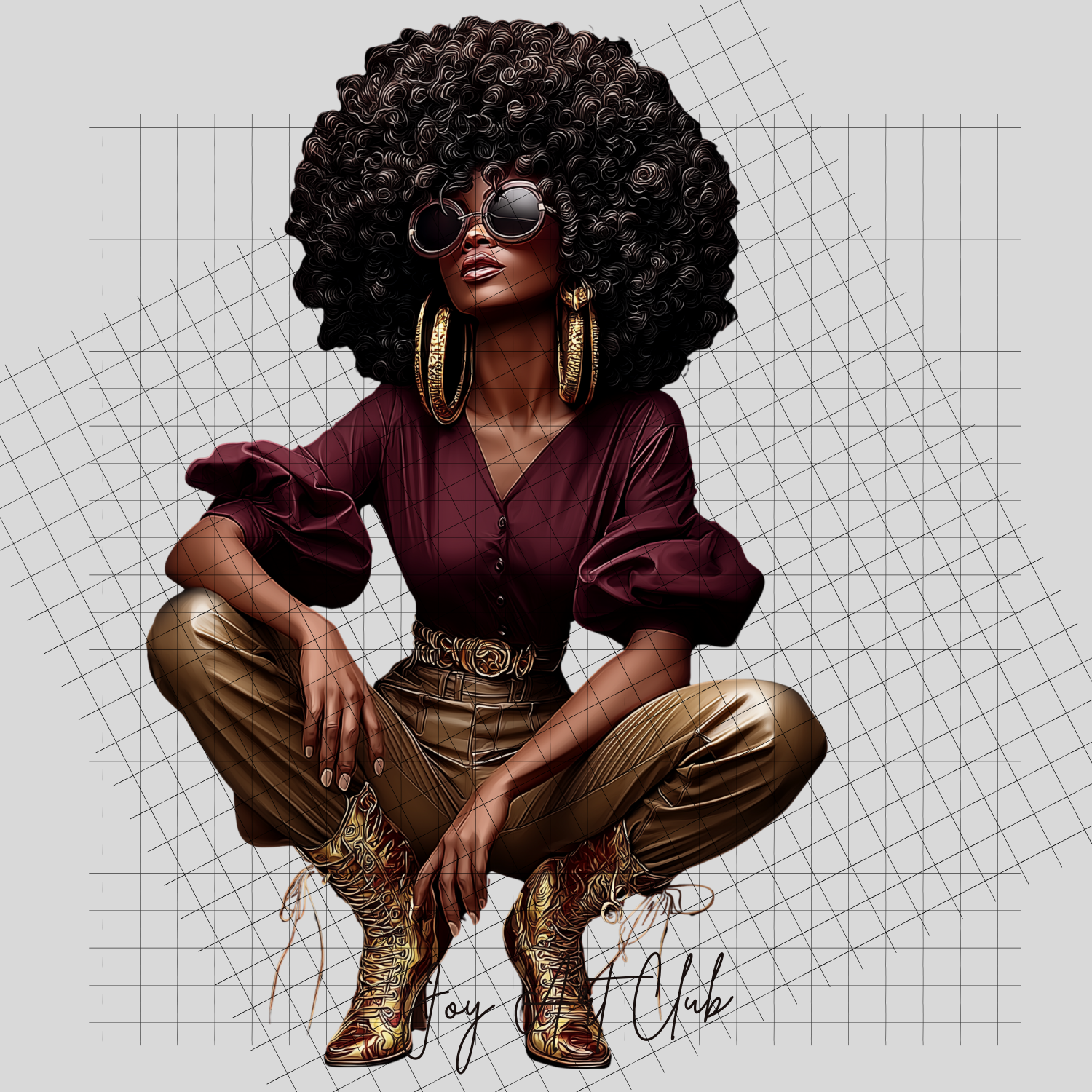 JAC - Black Woman Art- Clipart Bundle PLR / DFY - #Mixed Emotions