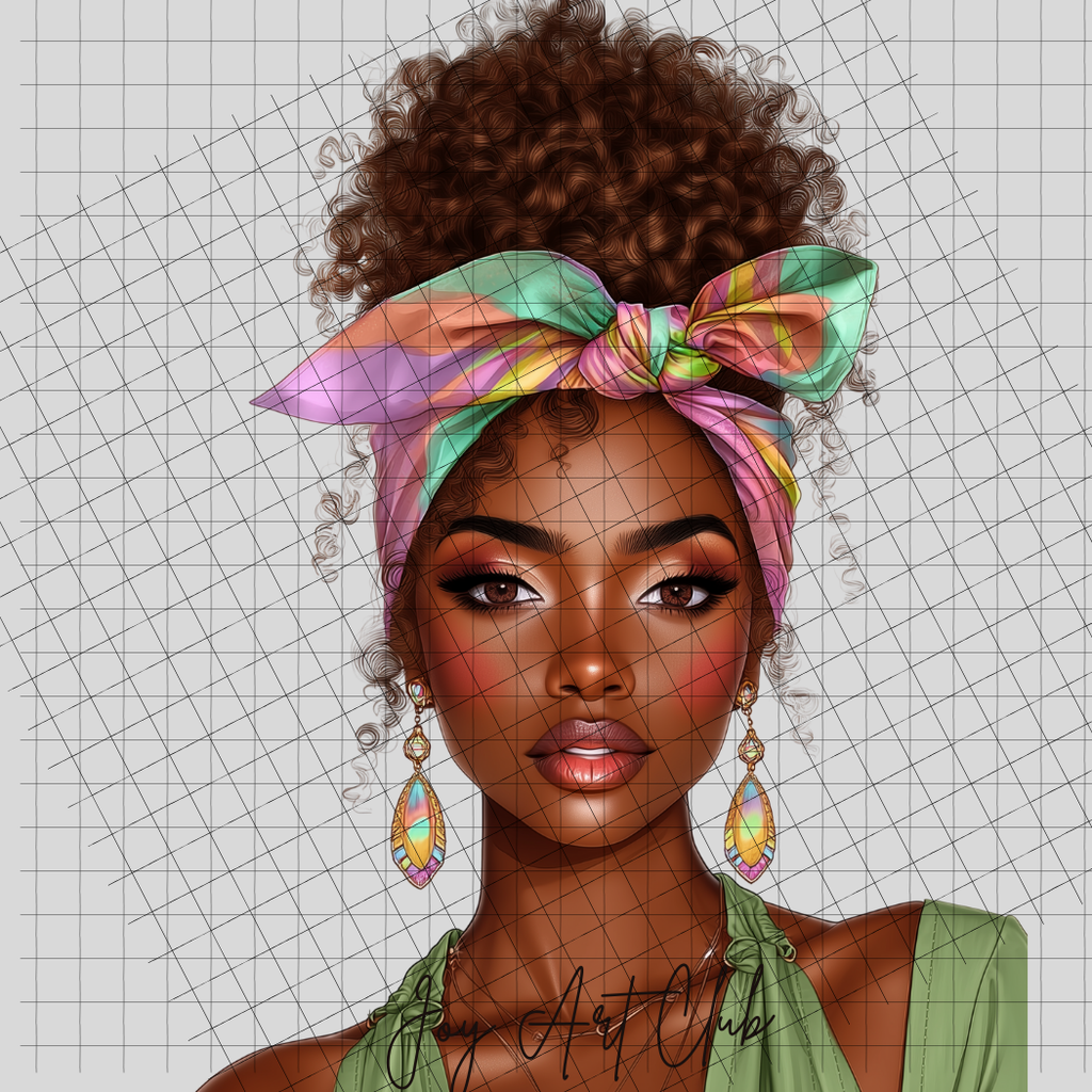 JAC - Black Woman Art - Clipart Bundle PLR / DFY - #Rainbow Fun upd