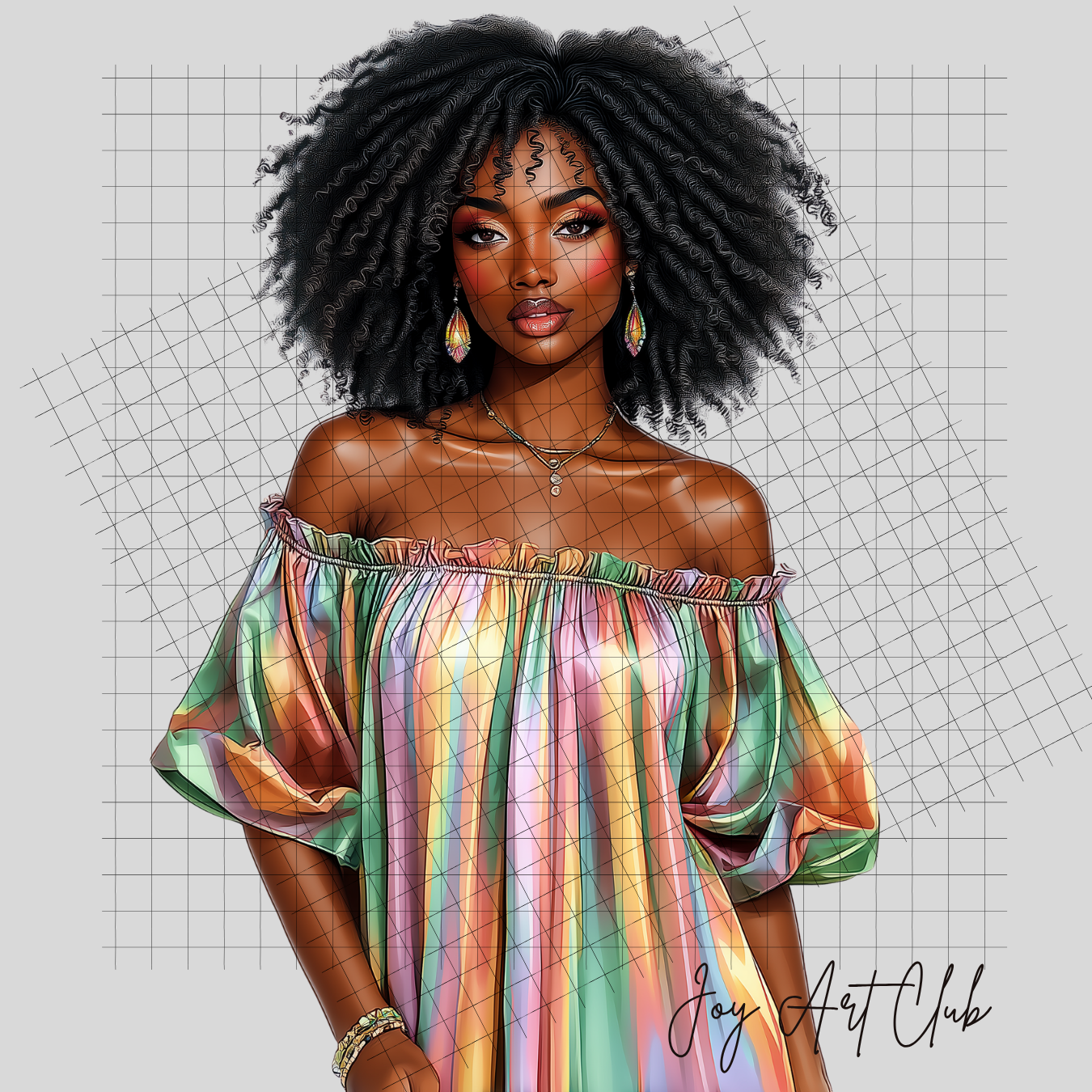 JAC - Black Woman Art - Clipart Bundle PLR / DFY - #Easy Breezy