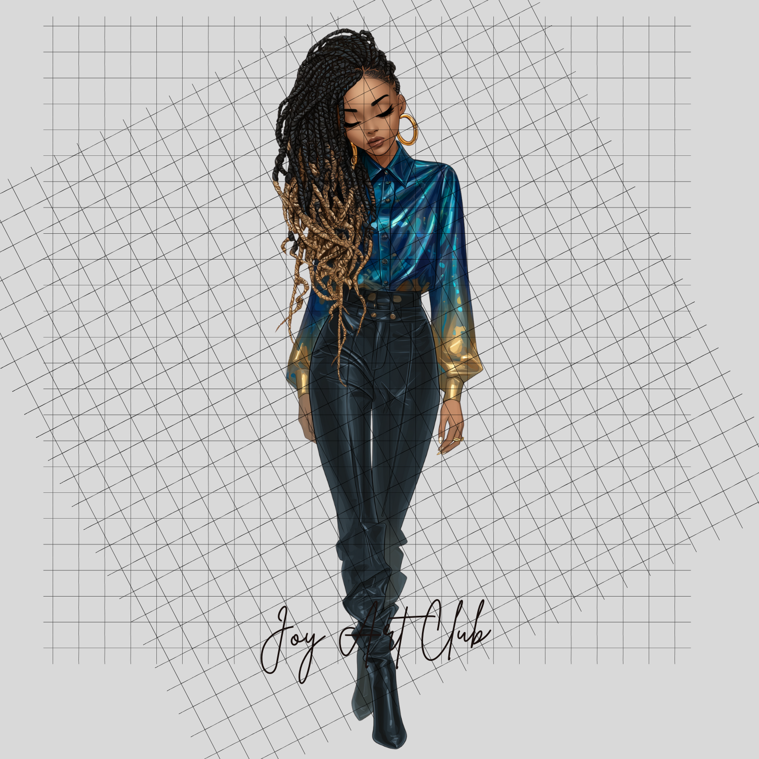 JAC - Black Woman Art- Clipart Bundle PLR / DFY - #Runway Chics