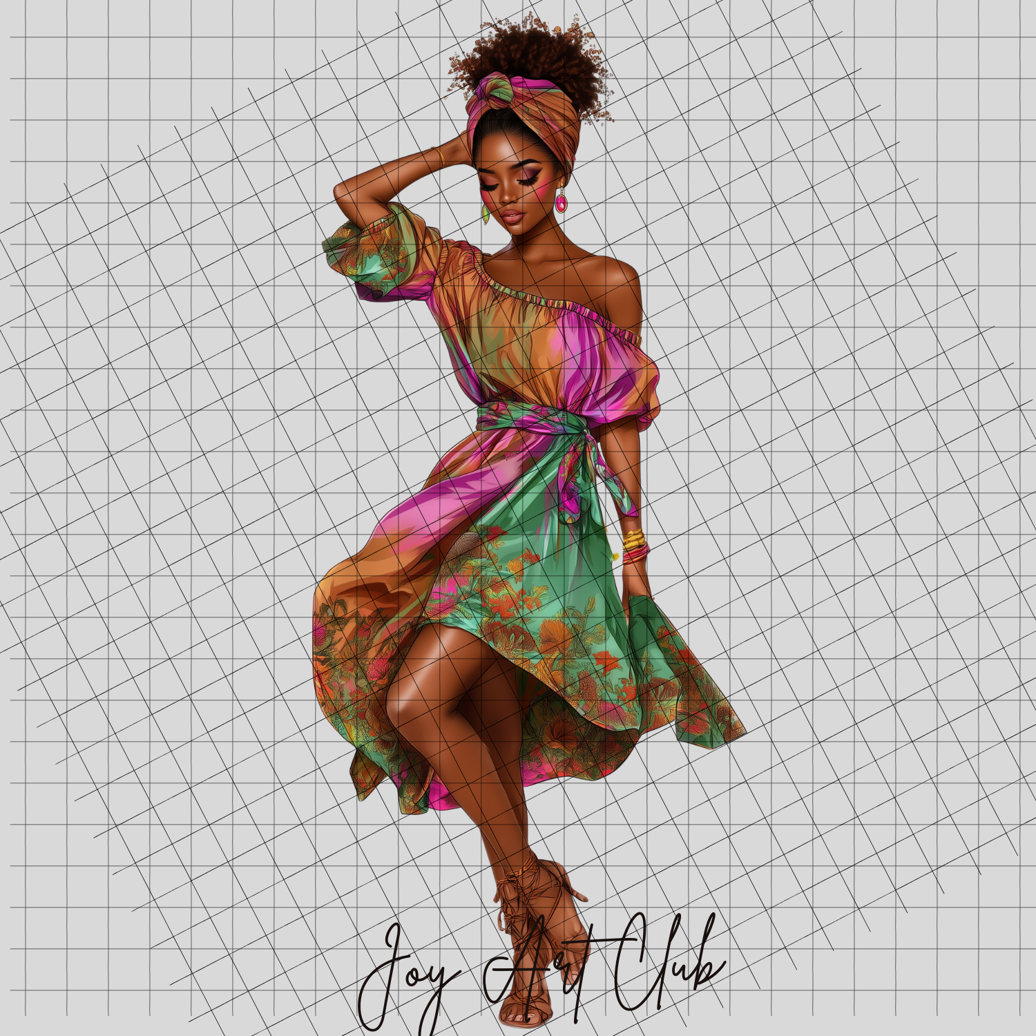 JAC - Black Woman Art- Clipart Bundle PLR / DFY - #More Rainbow
