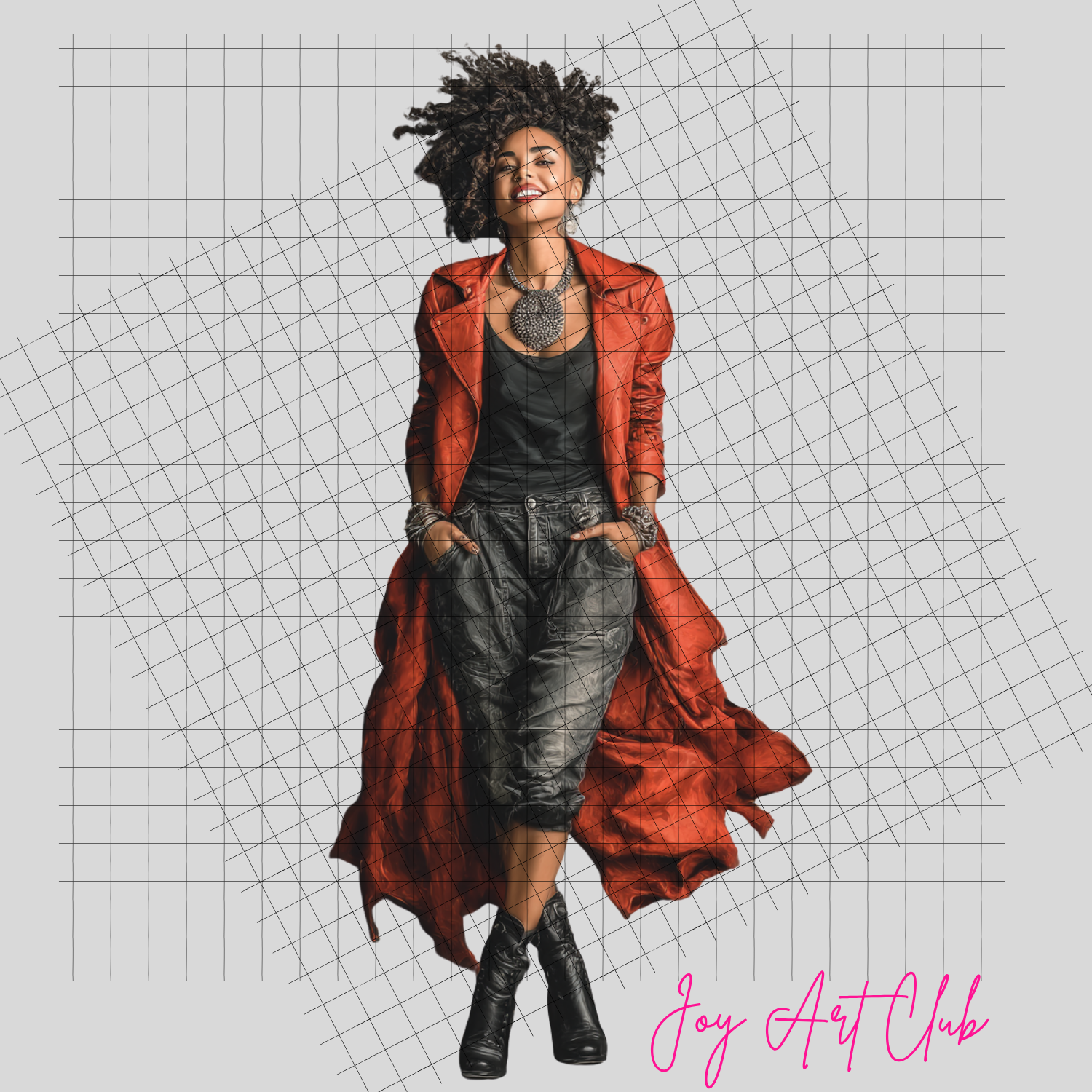 JAC - Black Woman Art - Clipart Bundle PLR / DFY - #Red Glam Sis