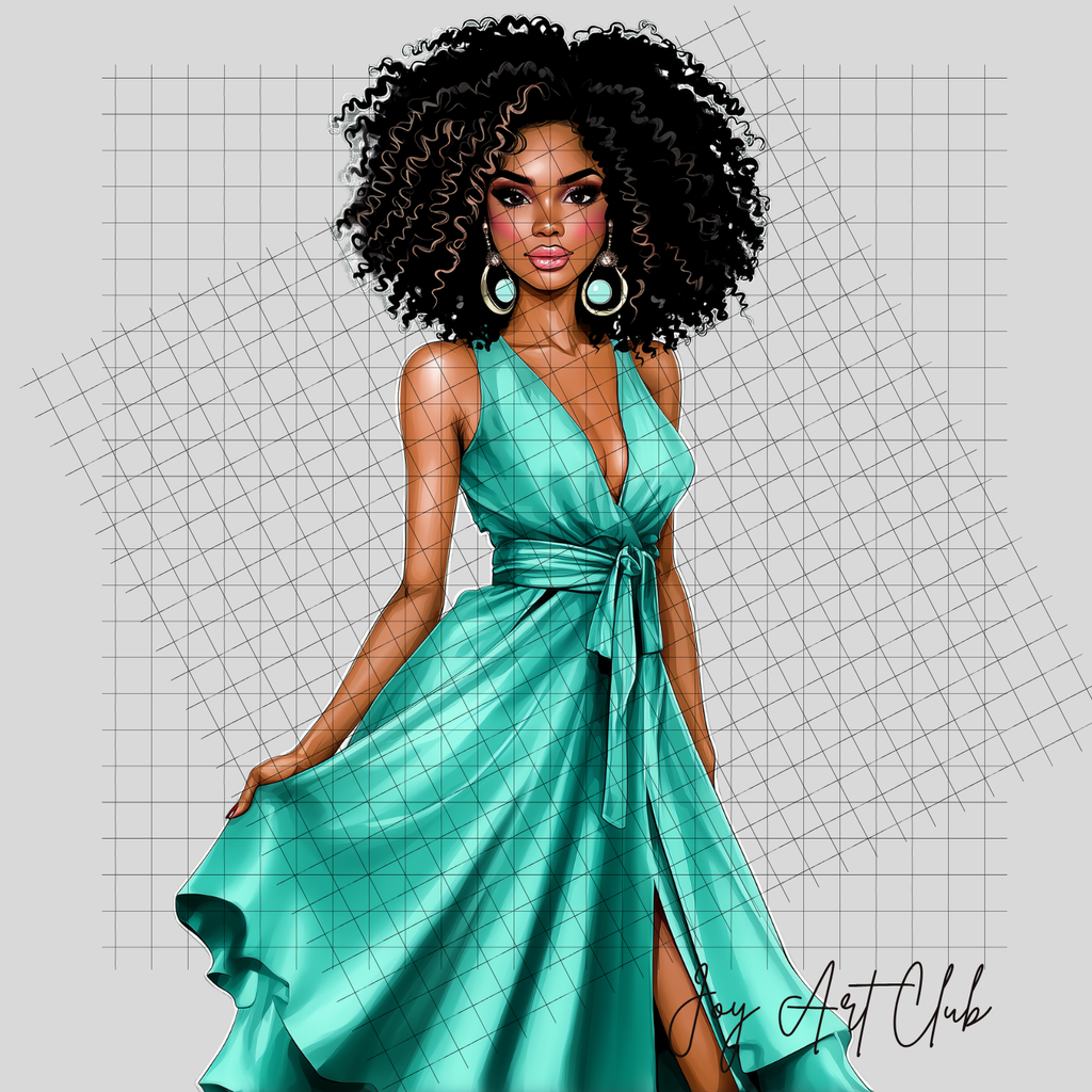 JAC - Black Woman Art - Clipart Bundle PLR / DFY - #Easy Breezy