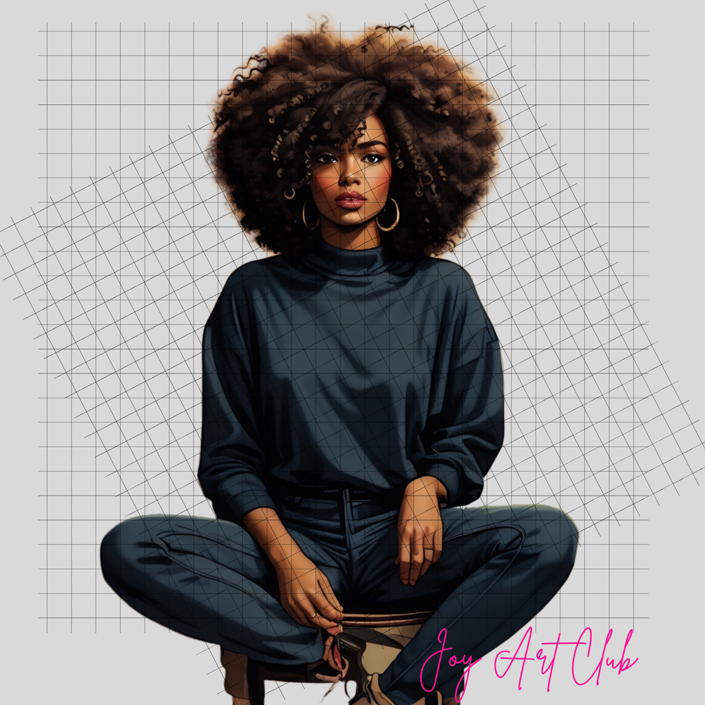 JAC - Black Woman Art - Clipart Bundle PLR / DFY - #My Journey