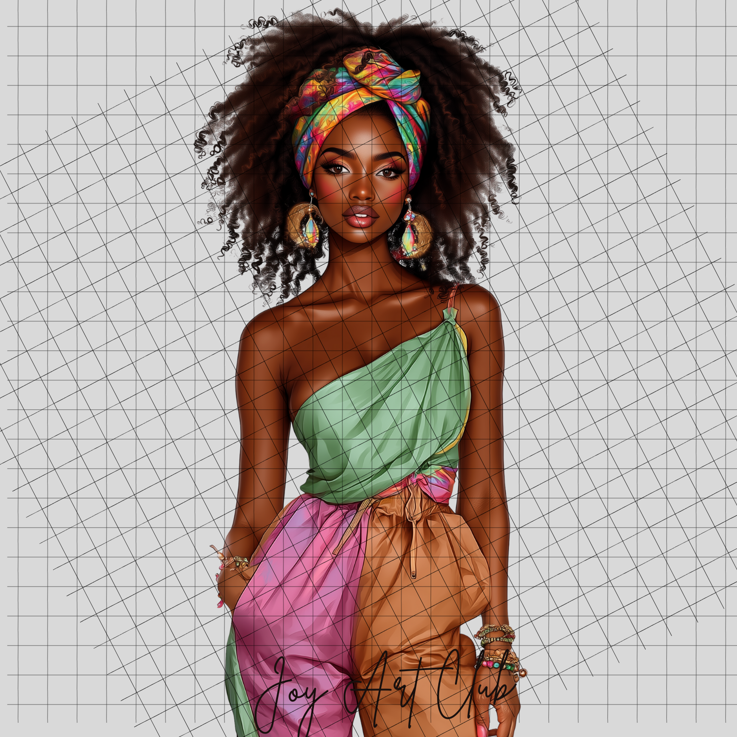 JAC - Black Woman Art- Clipart Bundle PLR / DFY - #More Rainbow