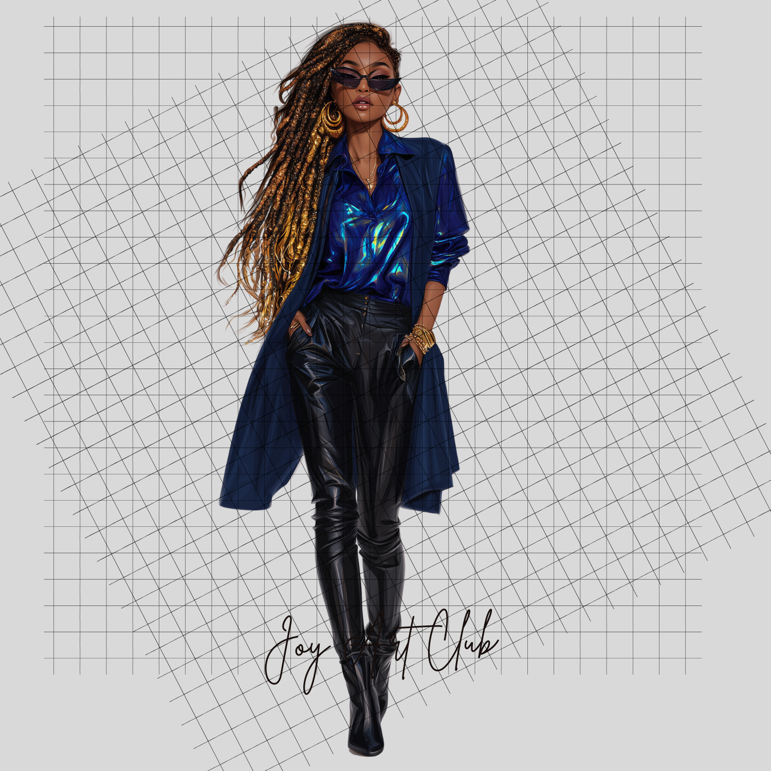 JAC - Black Woman Art- Clipart Bundle PLR / DFY - #Runway Chics