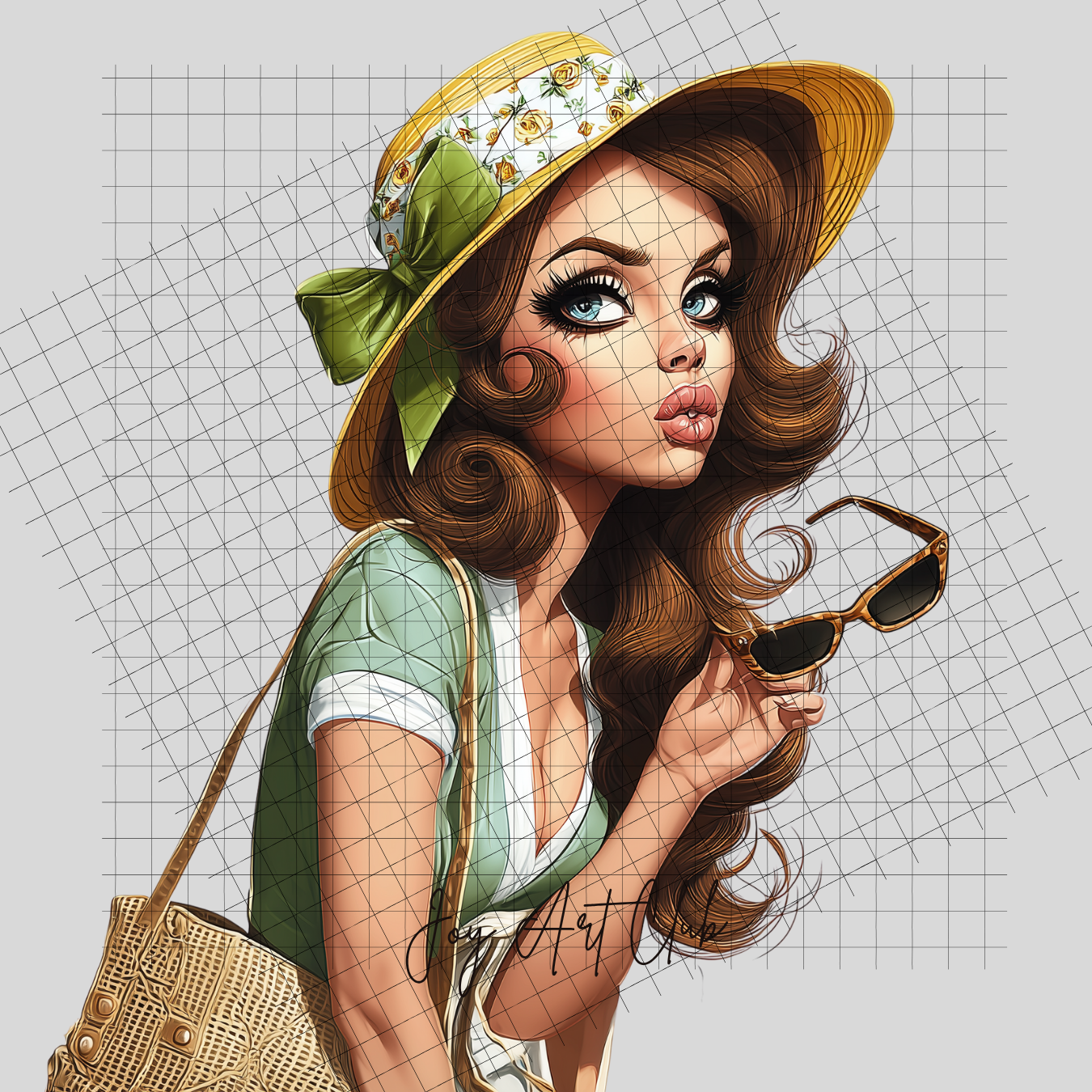 JAC - European Woman Art- Clipart Bundle PLR / DFY - #Blond Bombshell