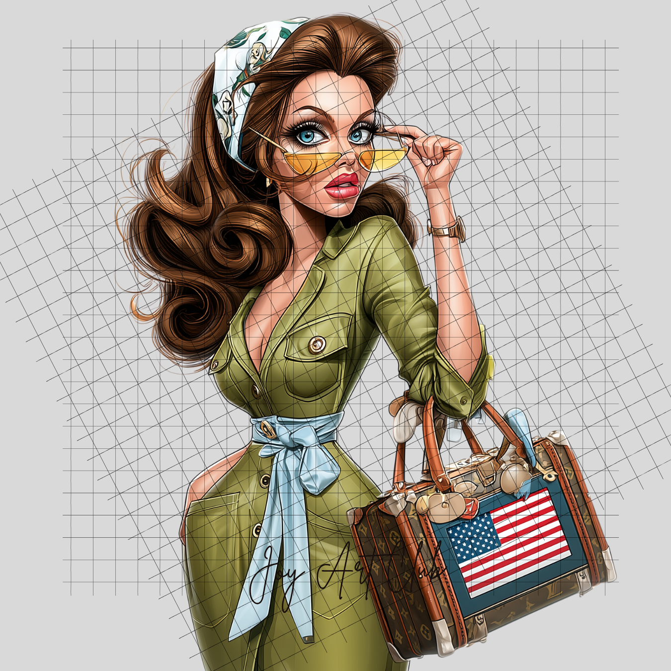 JAC - European Woman Art- Clipart Bundle PLR / DFY - #Blond Bombshell