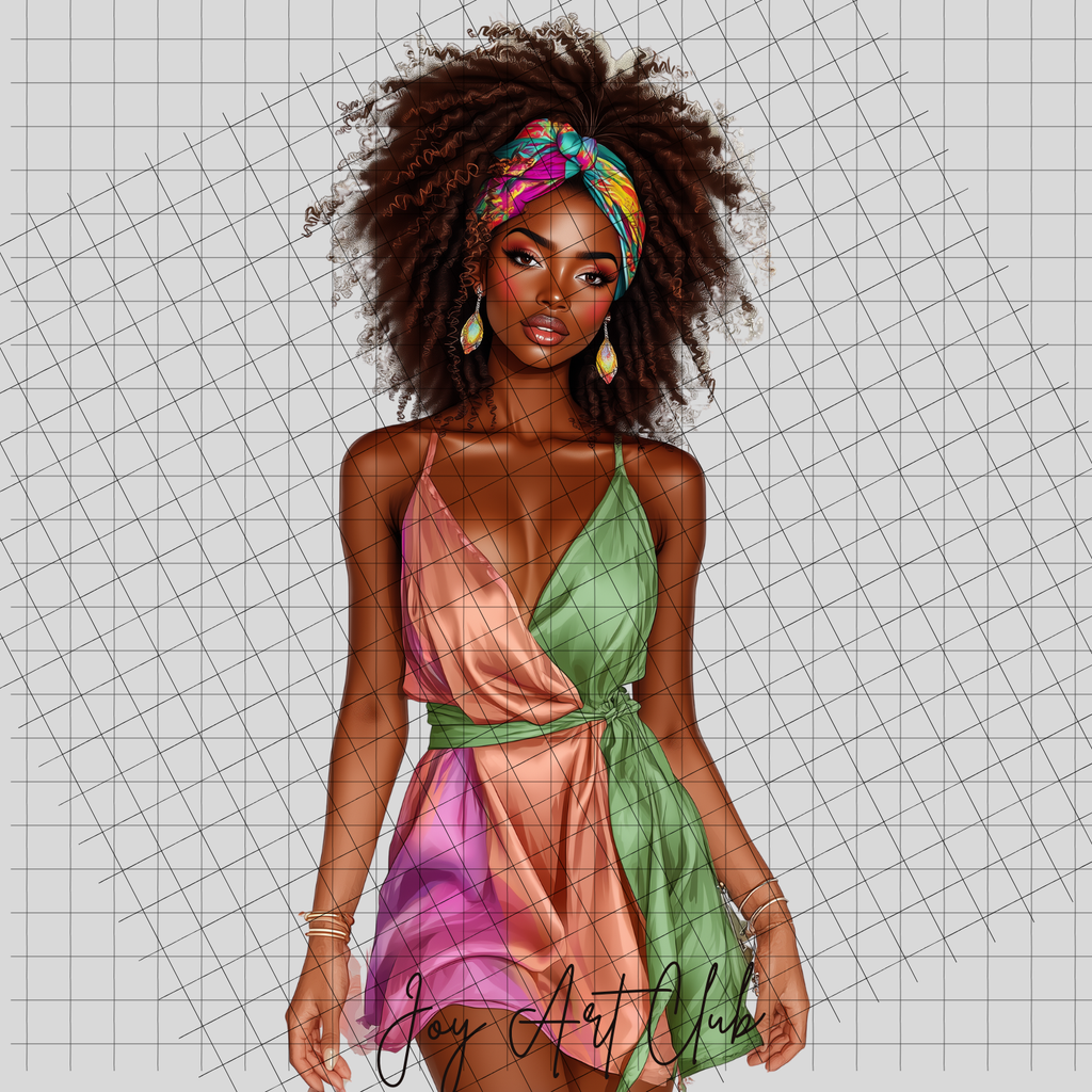 JAC - Black Woman Art- Clipart Bundle PLR / DFY - #More Rainbow