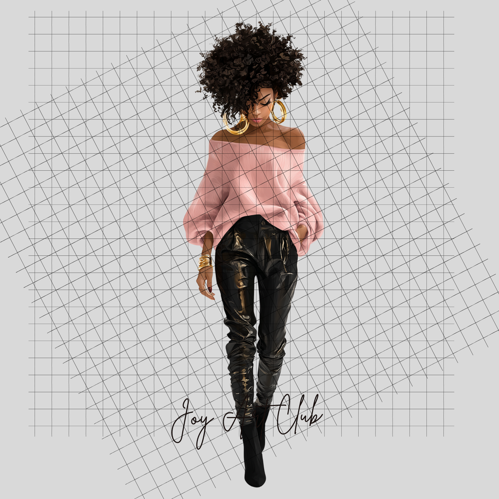 JAC - Black Woman Art- Clipart Bundle PLR / DFY - #Runway Chics
