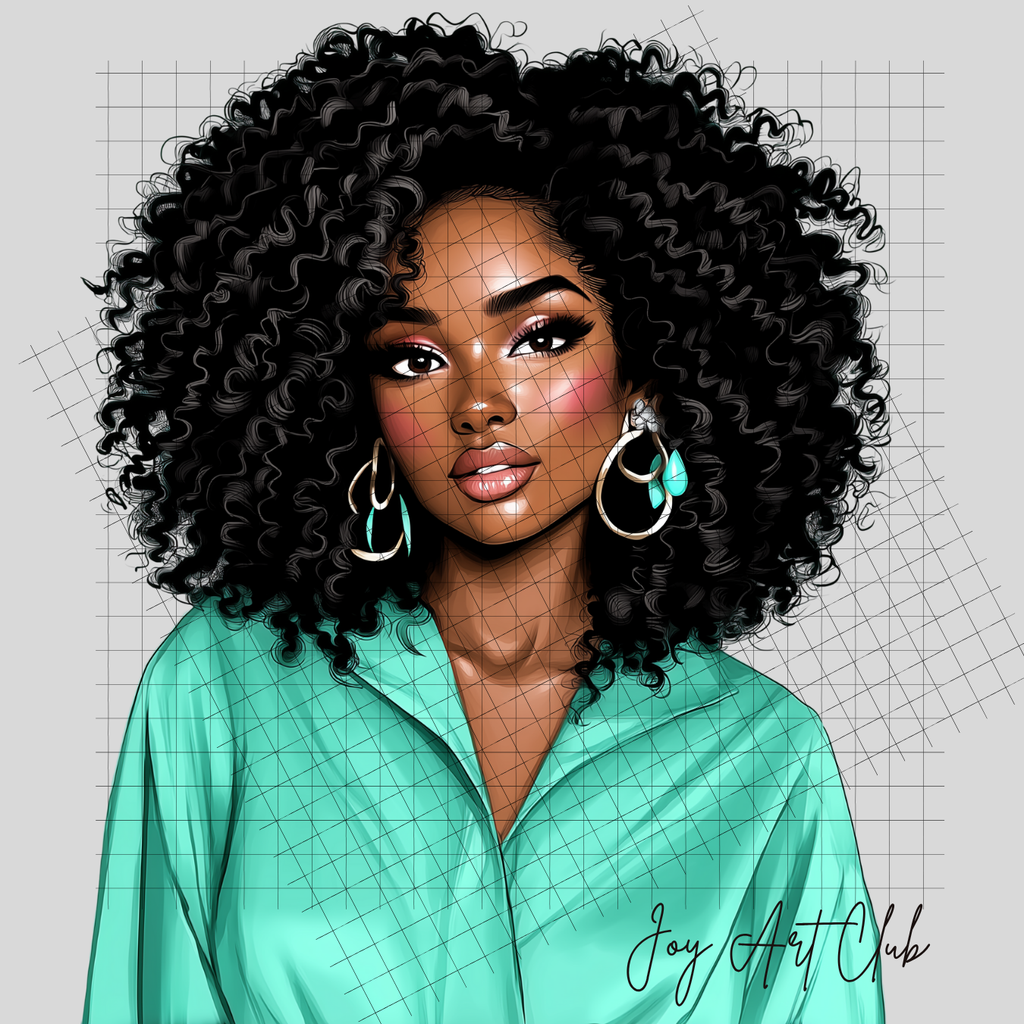 JAC - Black Woman Art - Clipart Bundle PLR / DFY - #Easy Breezy