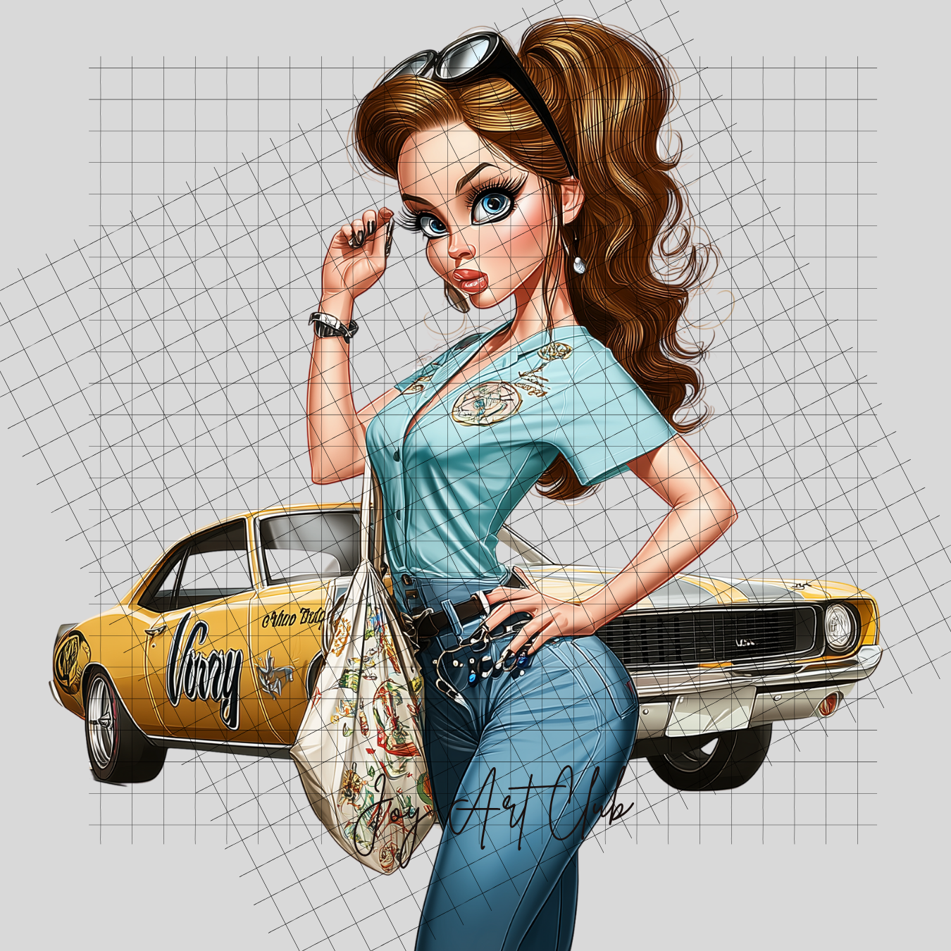 JAC - European Woman Art- Clipart Bundle PLR / DFY - #Blond Bombshell