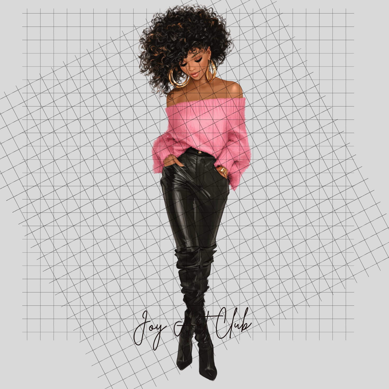 JAC - Black Woman Art- Clipart Bundle PLR / DFY - #Runway Chics