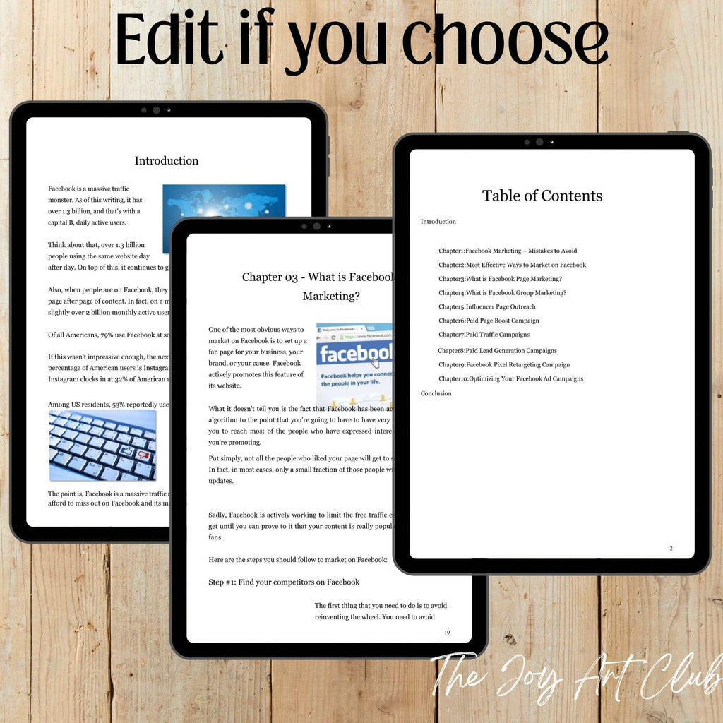 JAC - PLR  / DFY Ebook - 100% Editable - #Power of Facebook Marketing