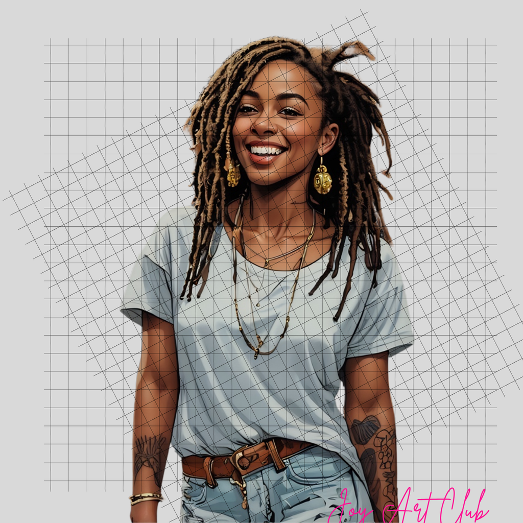 JAC - Black Woman Art - Clipart Bundle PLR / DFY - #Beauty In Motion