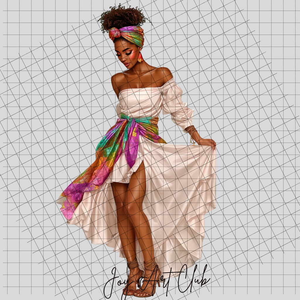 JAC - Black Woman Art- Clipart Bundle PLR / DFY - #More Rainbow