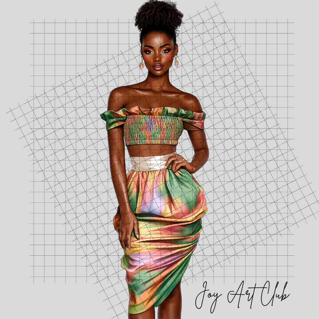JAC - Black Woman Art - Clipart Bundle PLR / DFY - #Easy Breezy