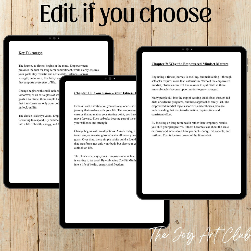 JAC - PLR  / DFY Ebook - 100% Editable - #The Fitness Mindset