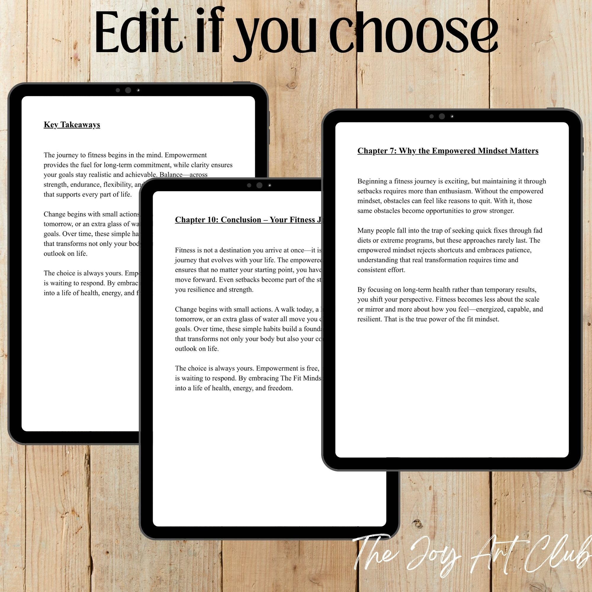 JAC - PLR  / DFY Ebook - 100% Editable - #The Fitness Mindset