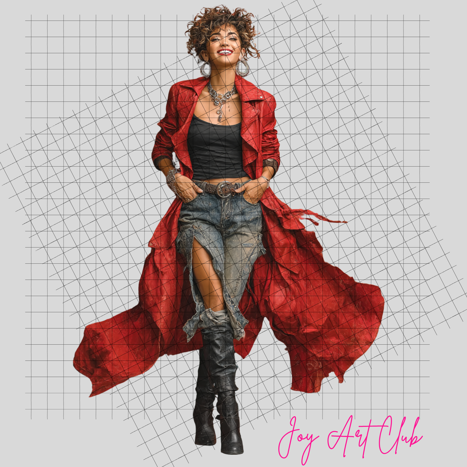 JAC - Black Woman Art - Clipart Bundle PLR / DFY - #Red Glam Sis